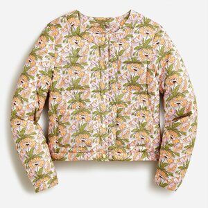 J. Crew Quilted Louisa puffer lady jacket Liberty® Butterfield Poppy fabric XL